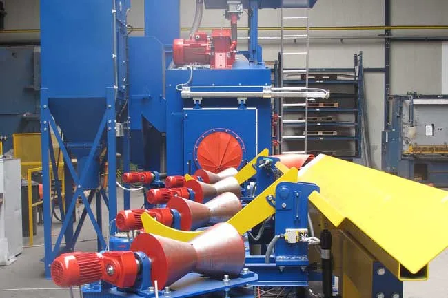 diabolo roller conveyor shot blasting machine