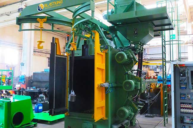 spinner hanger auto blasting machine