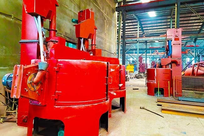 table type shot blasting machines