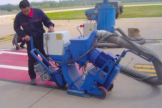 shot blaster for airport mark removal