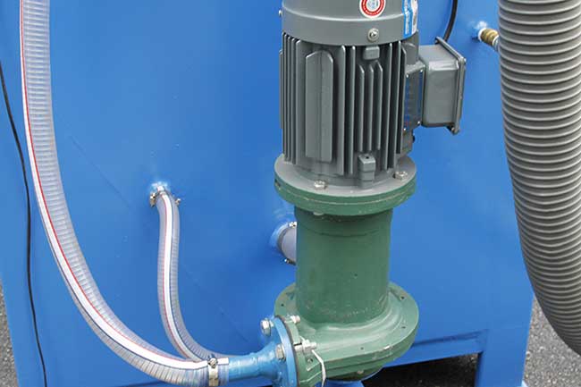 wet blast cabinet slurry pump