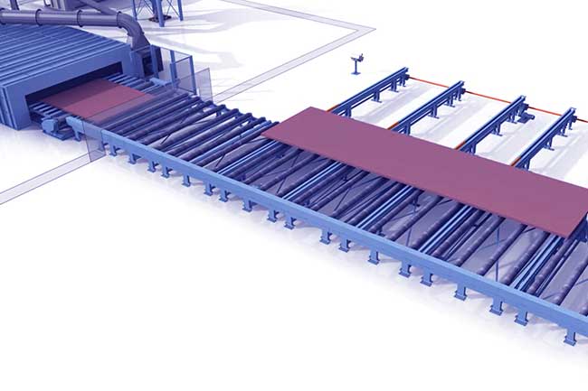 steel plate shot blasting and primer coating line