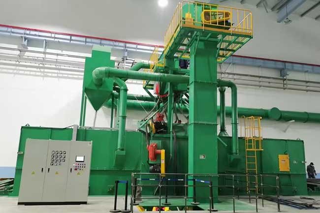 steel structure auto shot blasting machine