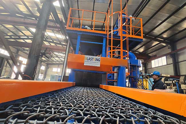 wire mesh belt shot blasting machines