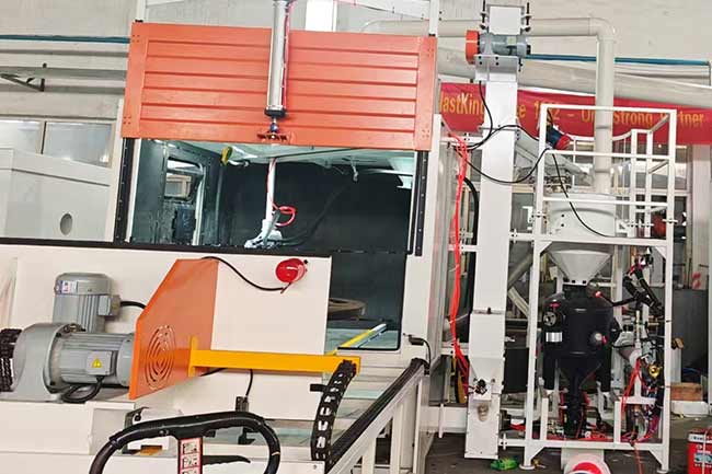 sand blasting machine with rotary table